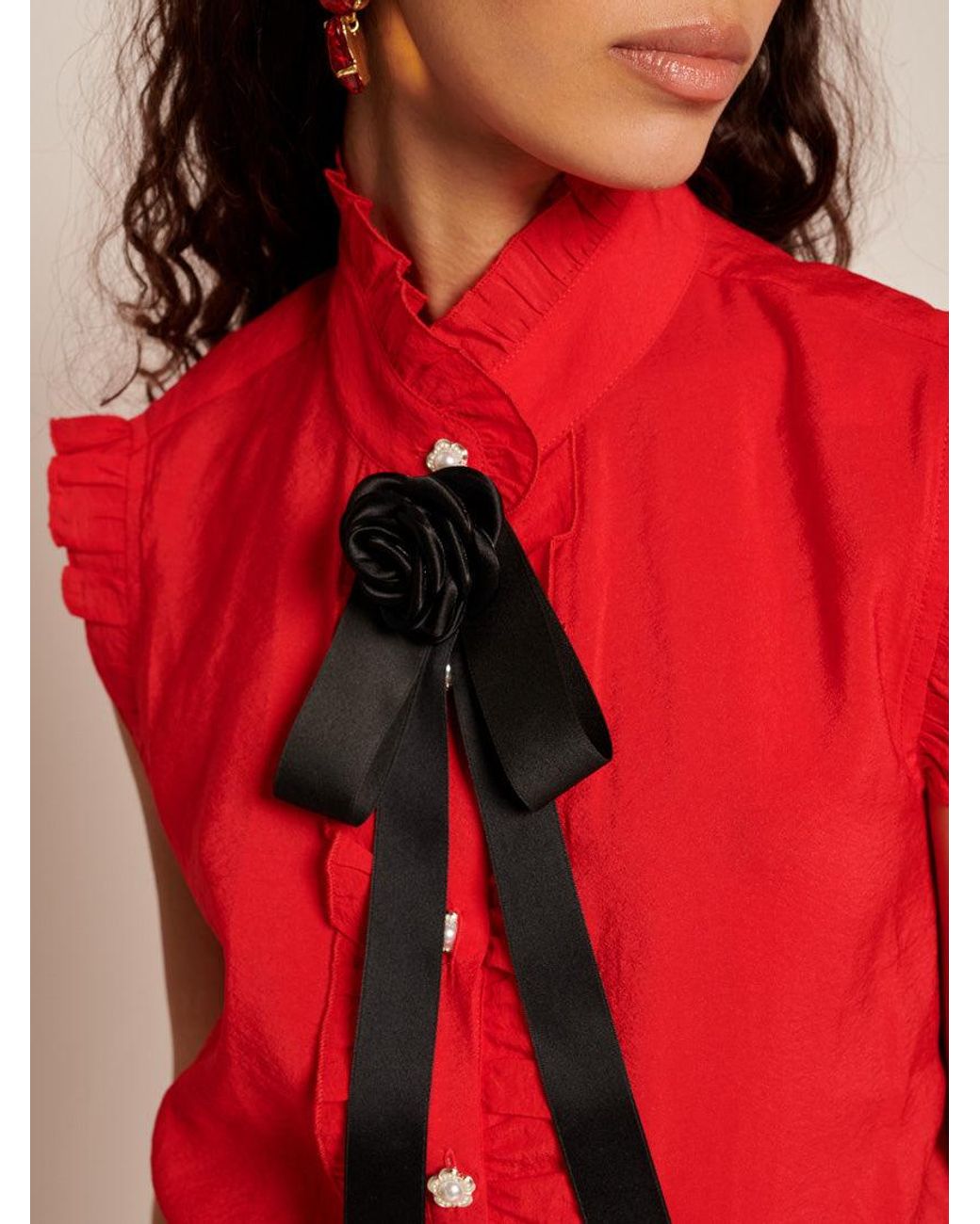 Sister Jane Red Passion Sleeveless Blouse