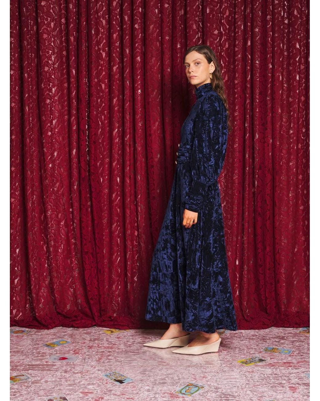 Sister Jane Red Spellbound Velvet Maxi Dress