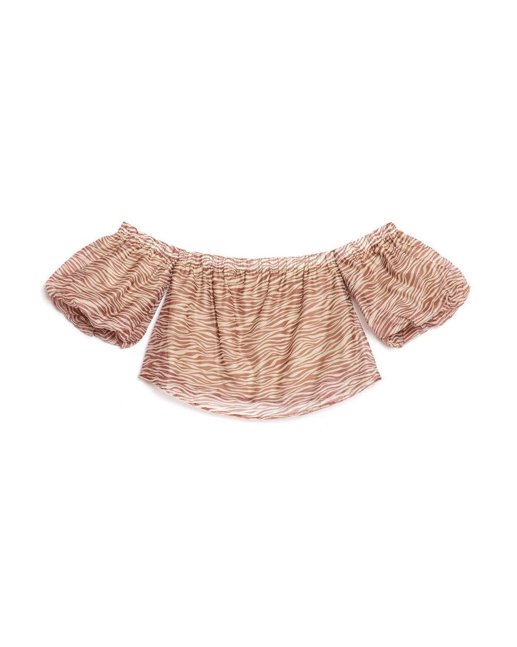 Sister Jane Brown Ghospell Zoya Zebra Bandeau Top