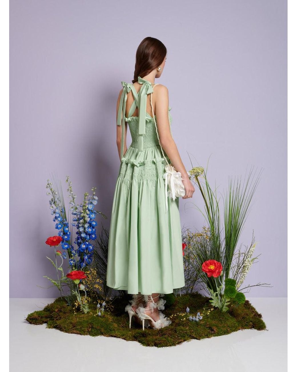 Sister Jane Green Dream Grassland Cross Straps Midi Dress