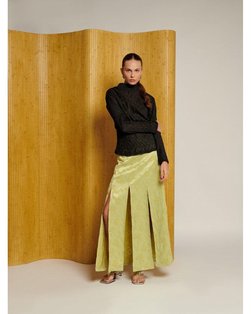 Sister Jane Yellow Ghospell Sabine Draped Top