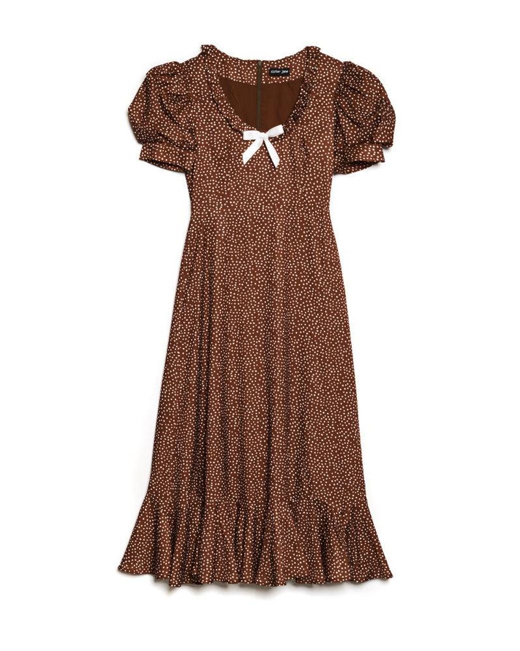Sister Jane Brown Knick Knack Midi Dress