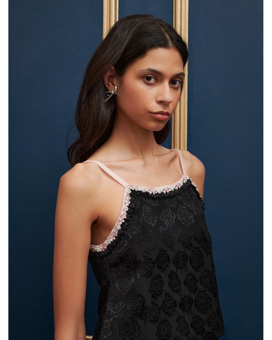 Sister Jane Blue Dream Tiara Embellished Cami Top