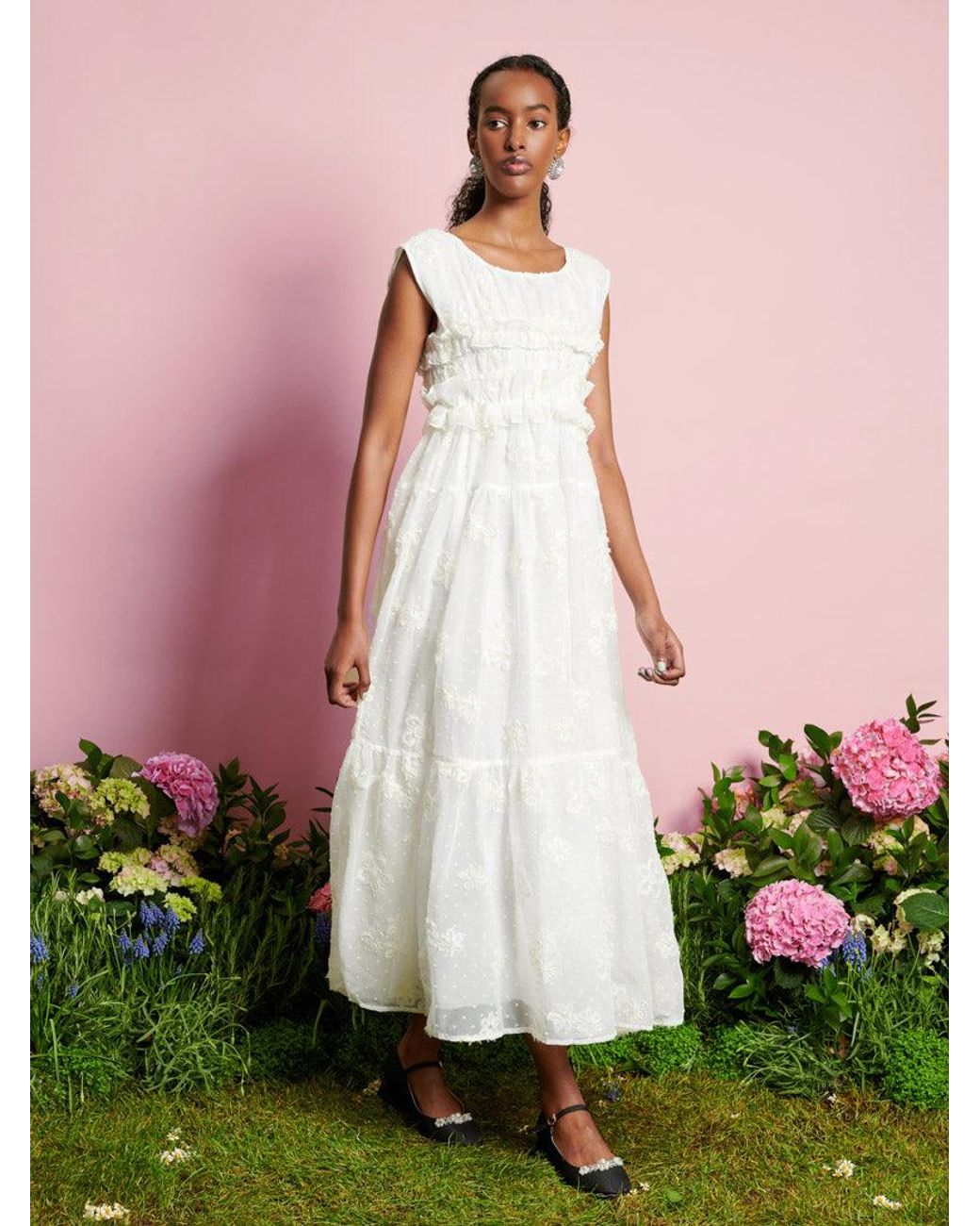 Sister Jane Green Dream Bichon Chiffon Midi Dress