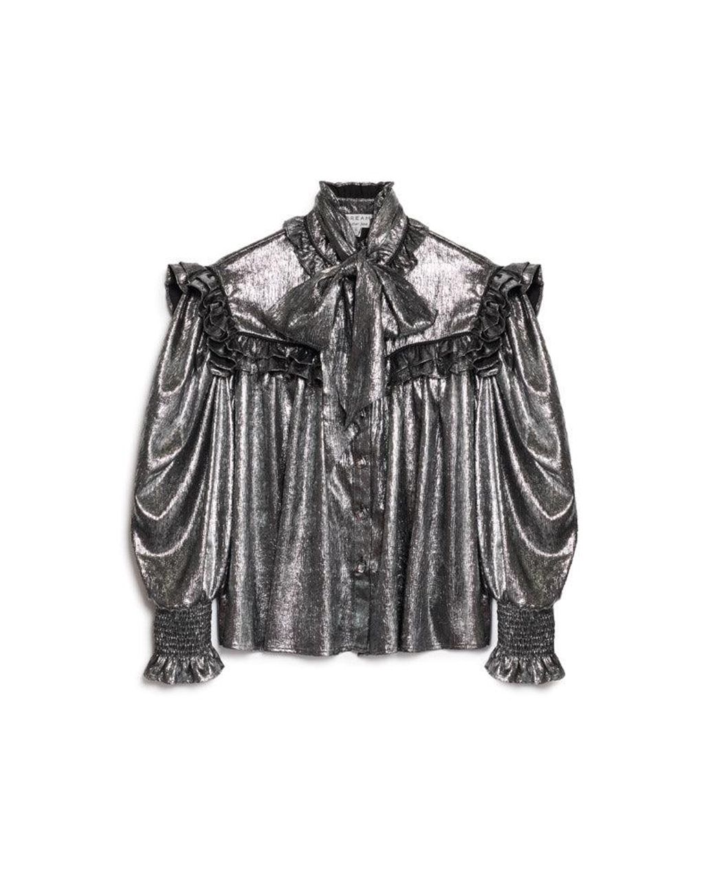 Sister Jane Pink Dream Darling Lamé Bow Blouse