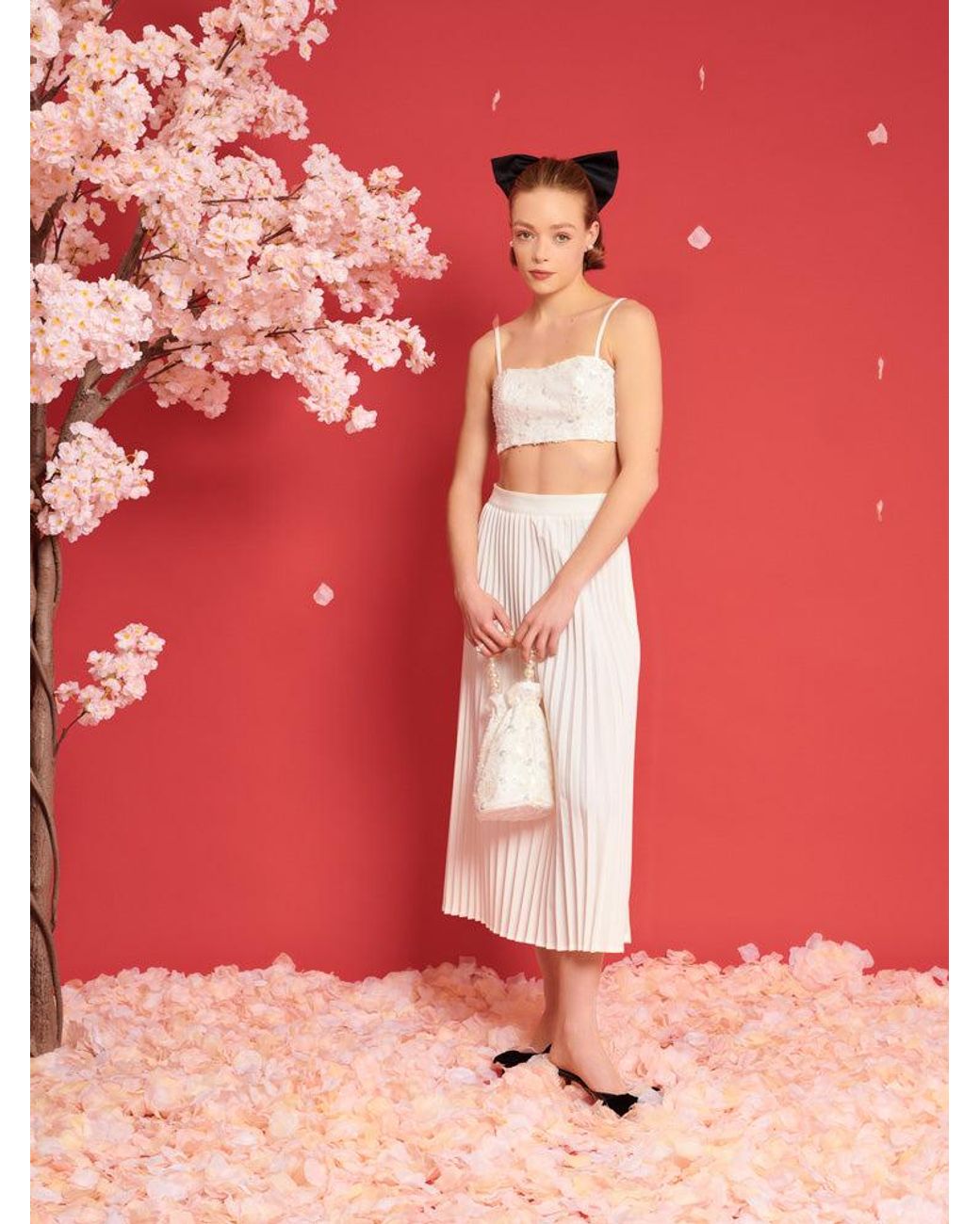 Sister Jane Pink Dream Carolina Pleated Midi Skirt
