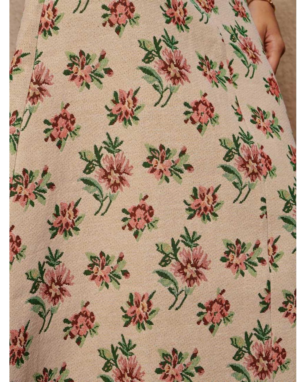 Sister Jane Brown Ember Tapestry Midi Skirt