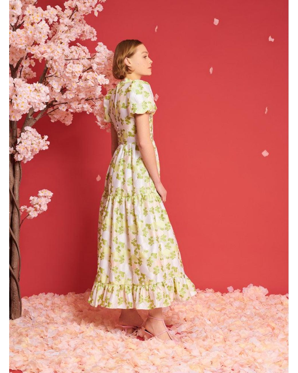 Sister Jane Red Dream Picnic Jacquard Maxi Dress