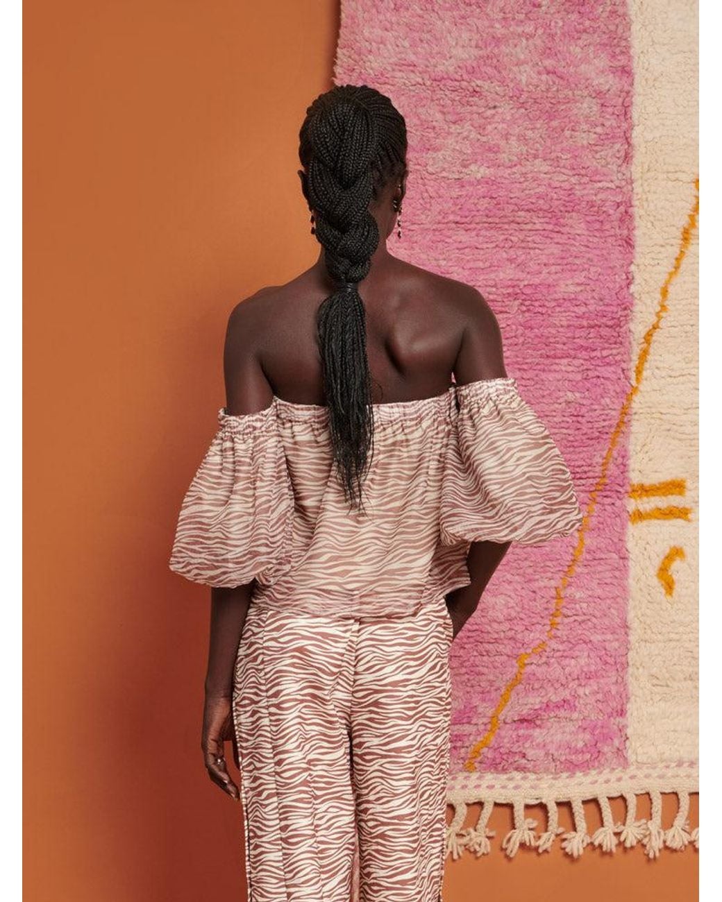 Sister Jane Brown Ghospell Zoya Zebra Bandeau Top