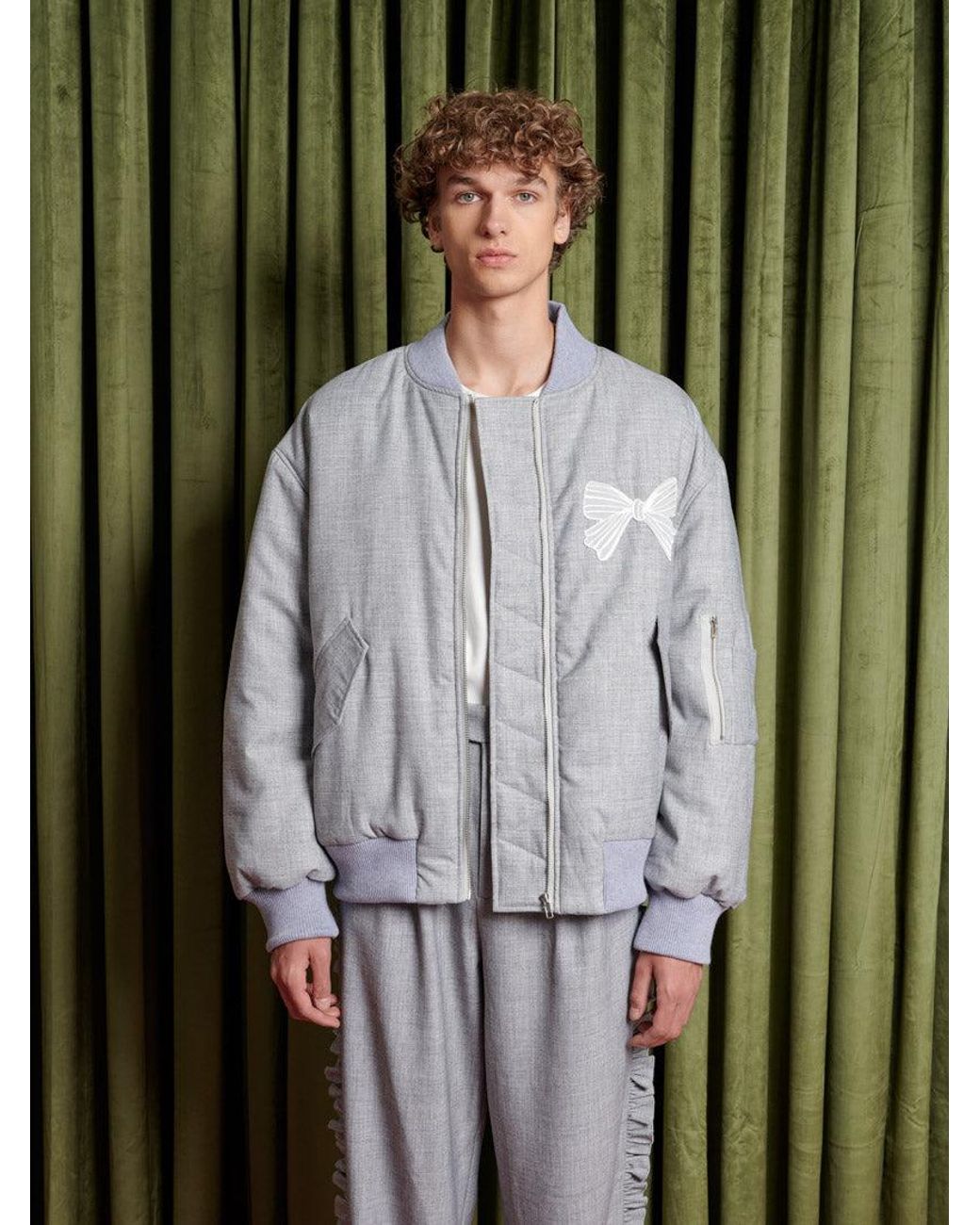 Sister Jane Green Heron Bow Bomber Jacket