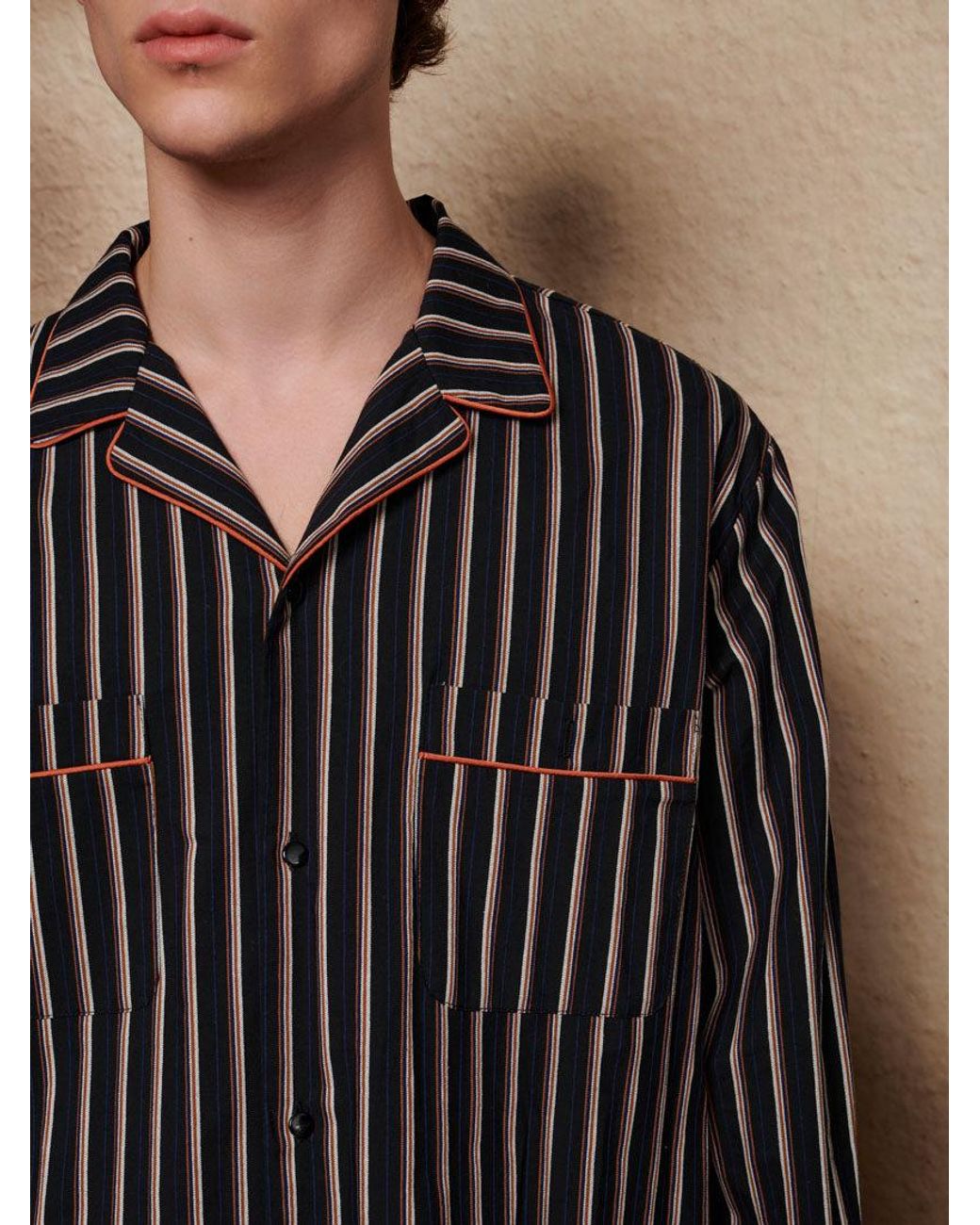 Sister Jane Brown Wisp Stripe Pyjama Shirt
