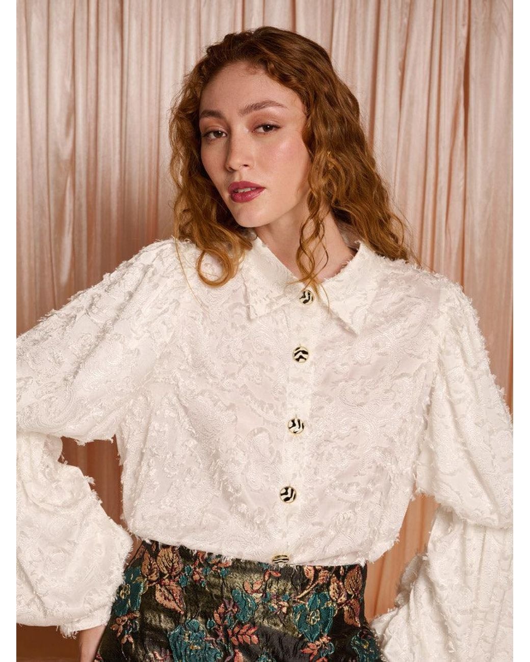 Sister Jane Brown Dream Starlet Textured Blouse
