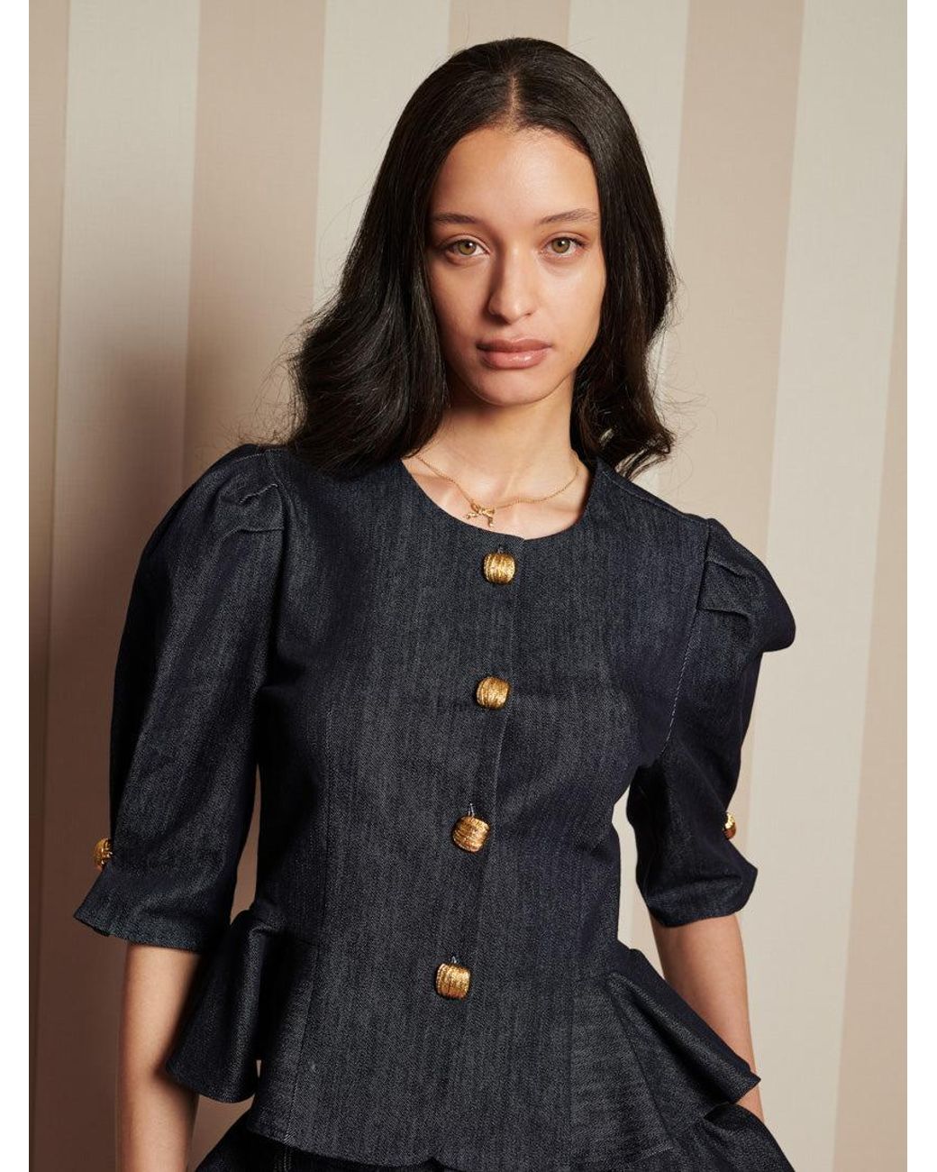 Sister Jane Blue Curio Denim Top