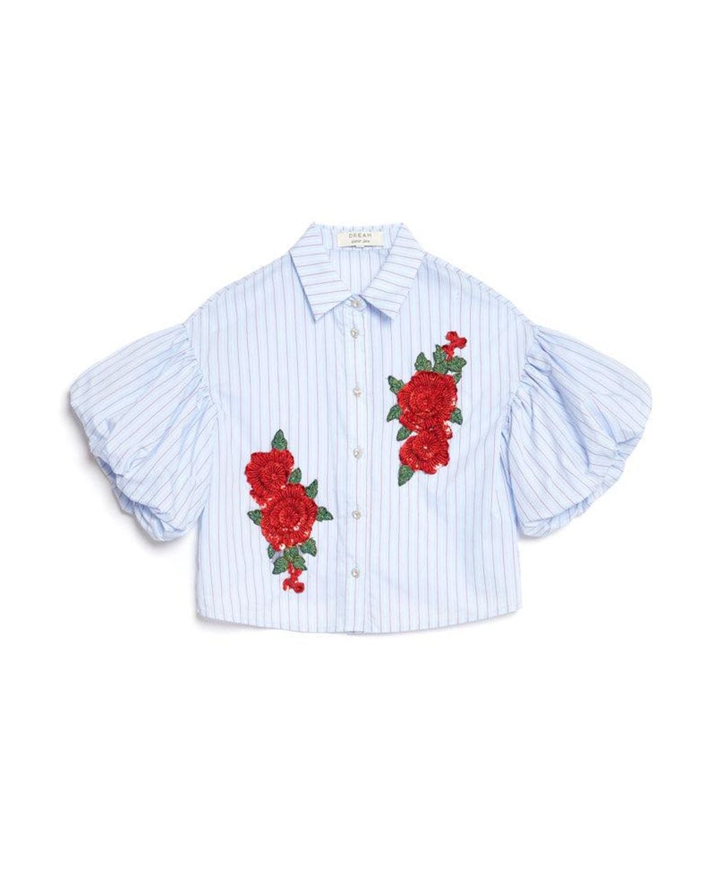 Sister Jane Blue Dream Marble Stripe Embellished Blouse