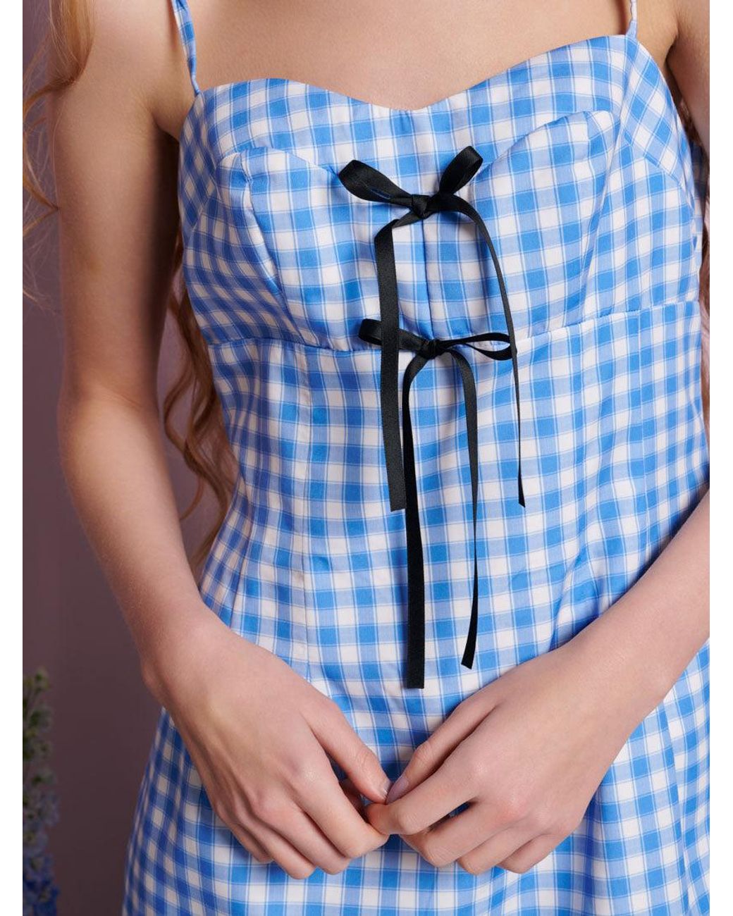 Sister Jane Purple Lavender Gingham Mini Dress