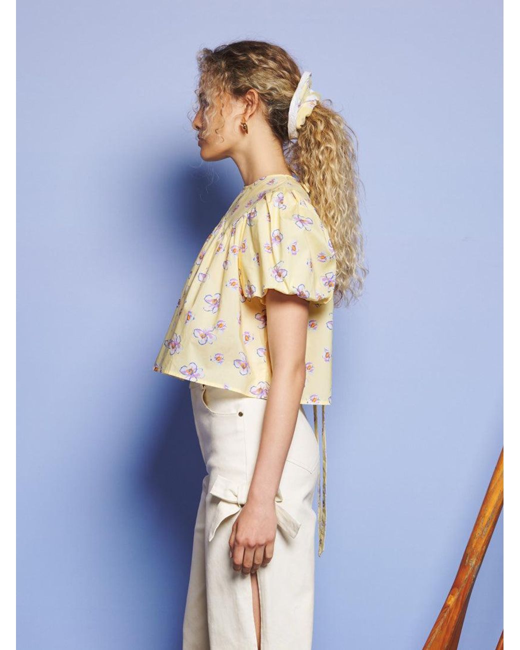 Sister Jane Blue Lake Breeze Floral Top