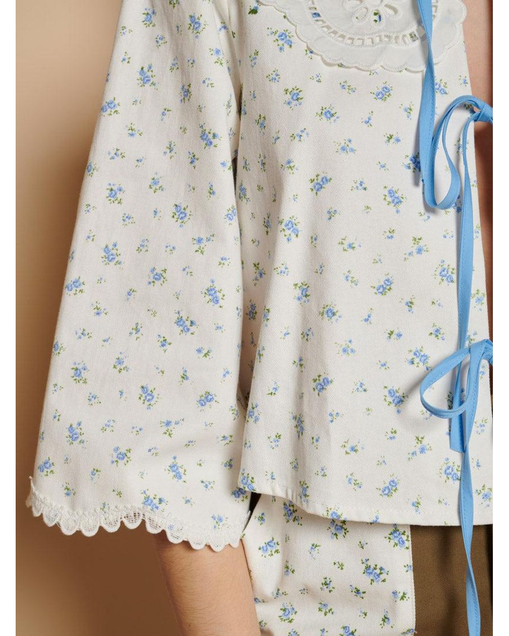 Sister Jane Blue Dalarna Ditsy Bow Top