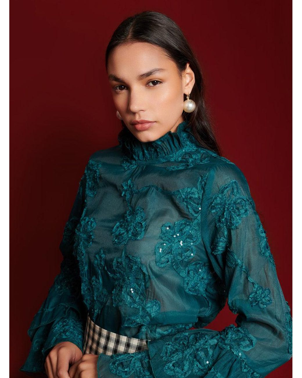 Sister Jane Red Dream Bessie Floral Top