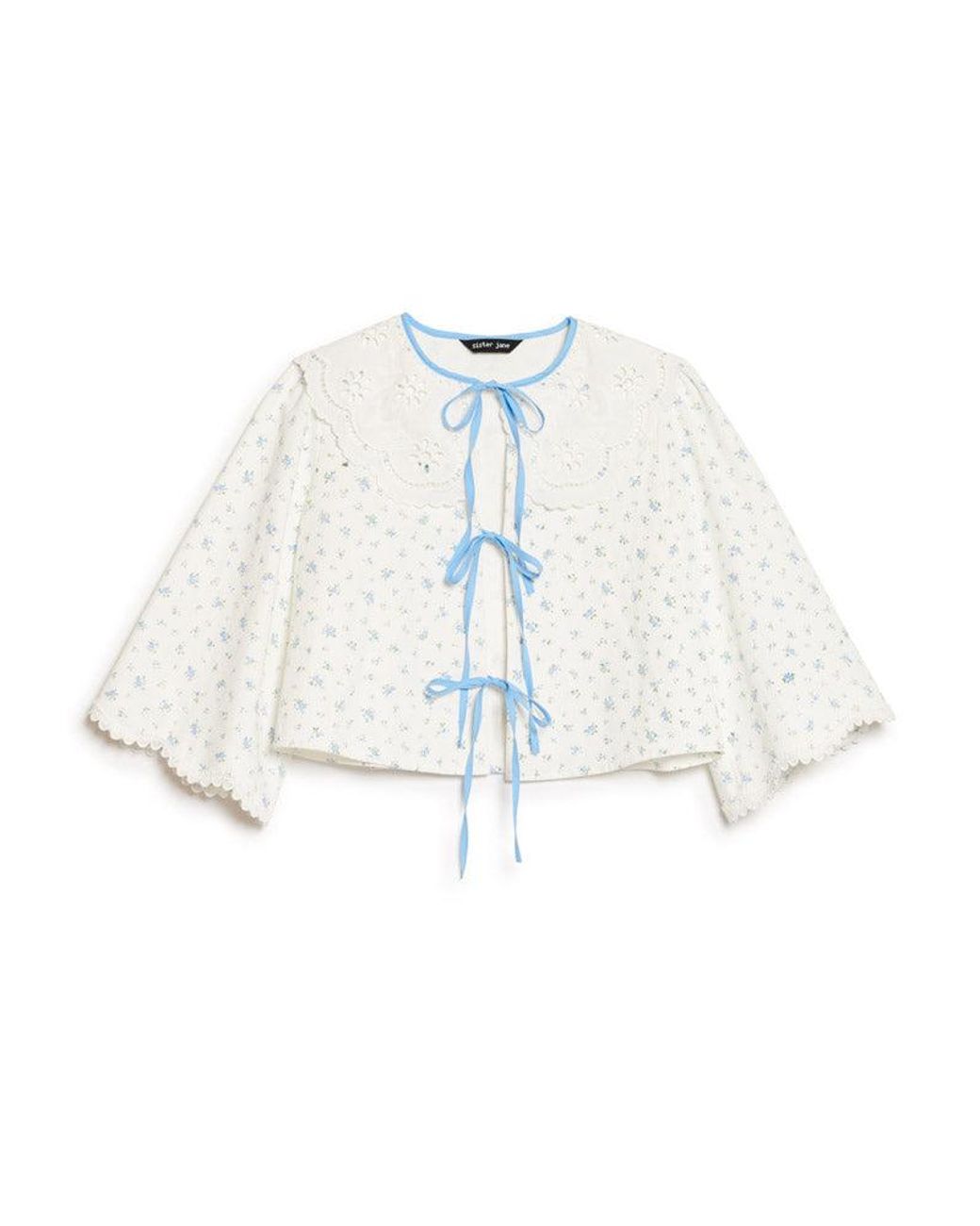 Sister Jane Blue Dalarna Ditsy Bow Top
