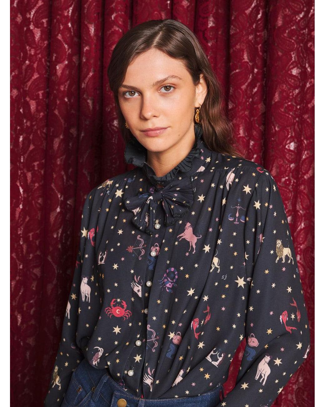 Sister Jane Red Tarot Reader Blouse