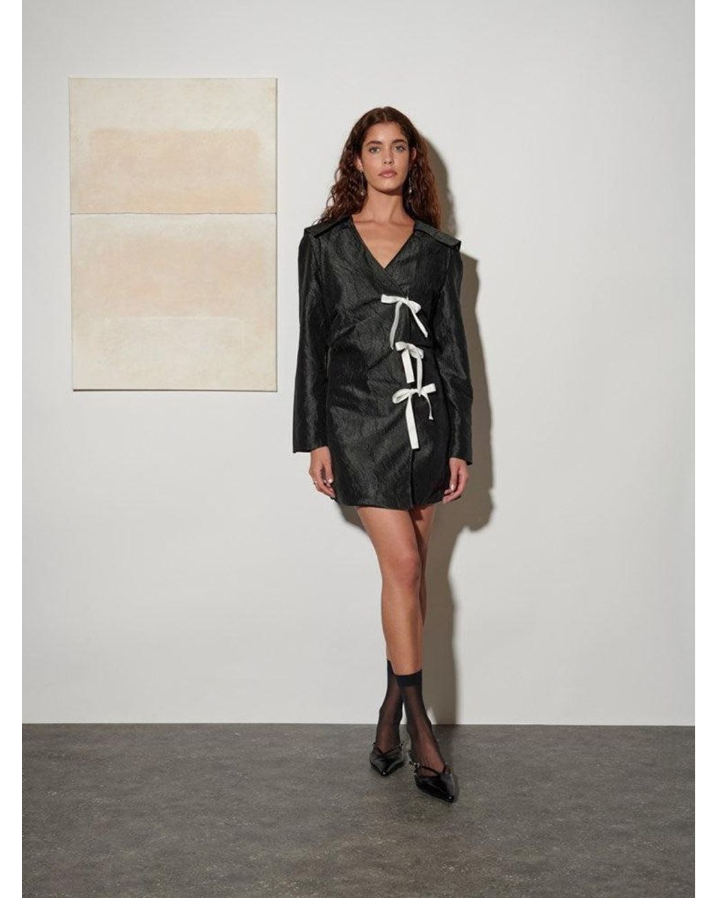Sister Jane Black Ghospell Julie Wrap Mini Dress