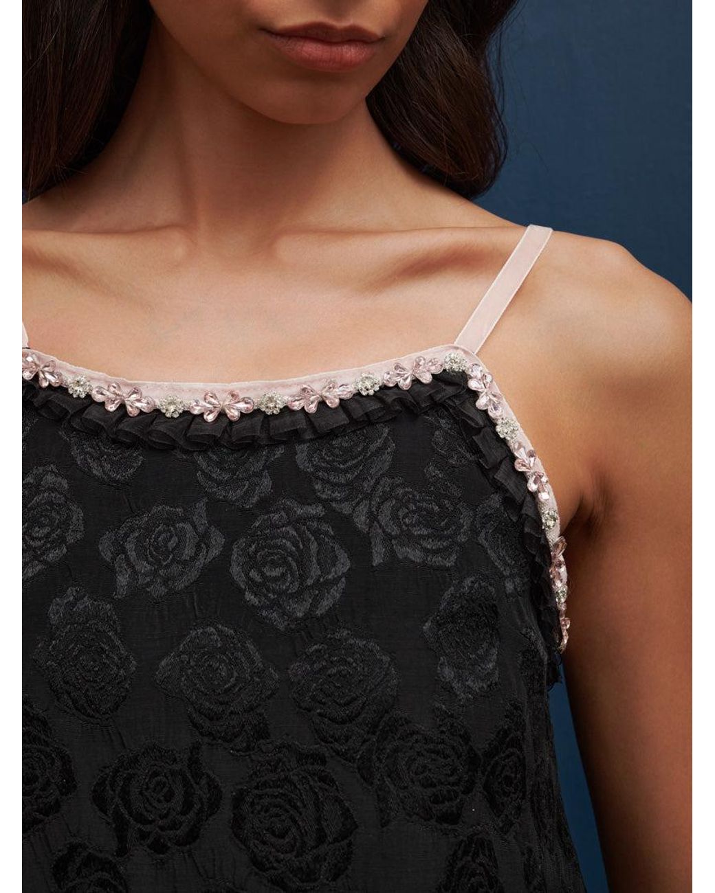 Sister Jane Blue Dream Tiara Embellished Cami Top