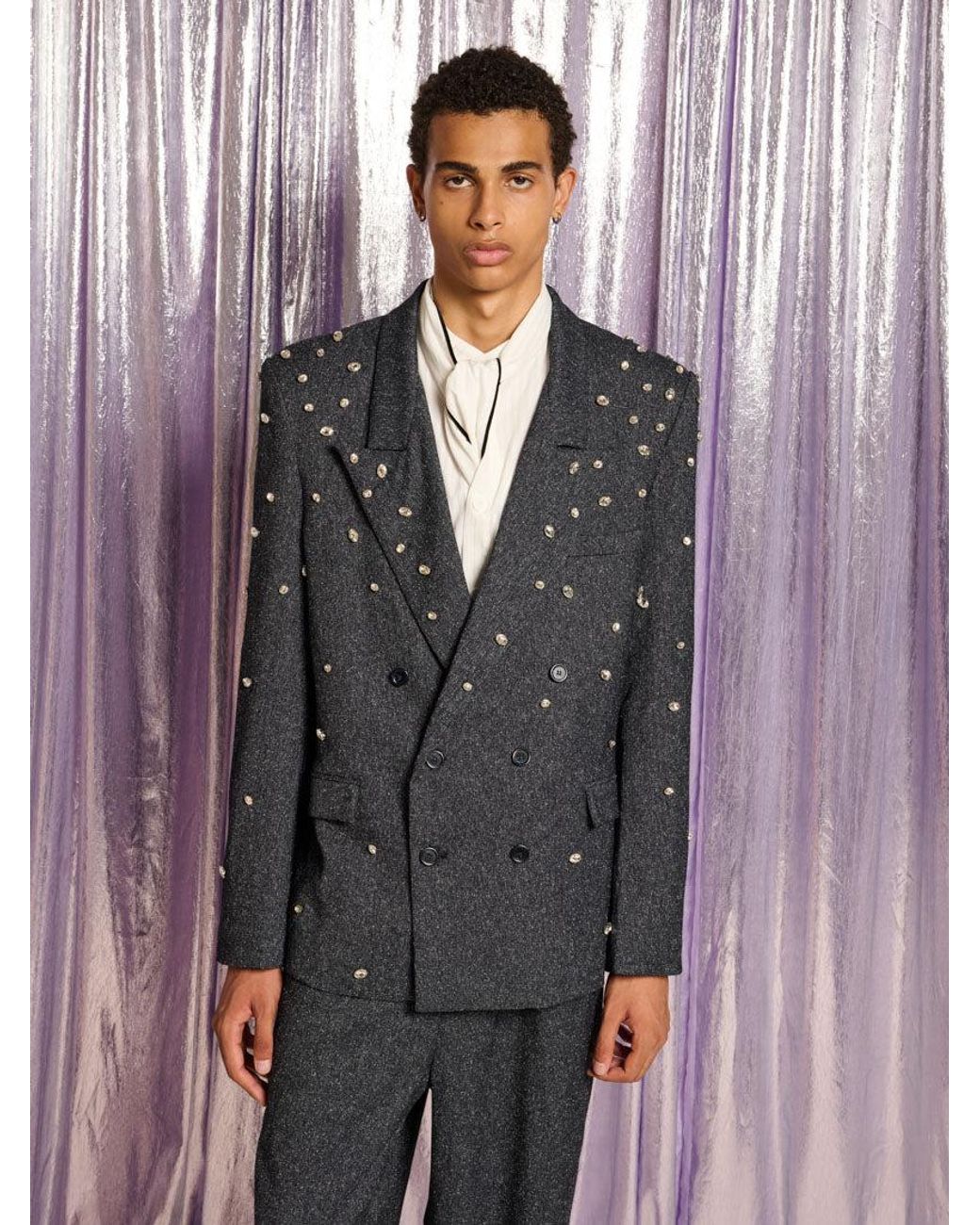 Sister Jane Gray Preston Gem Double Breasted Blazer