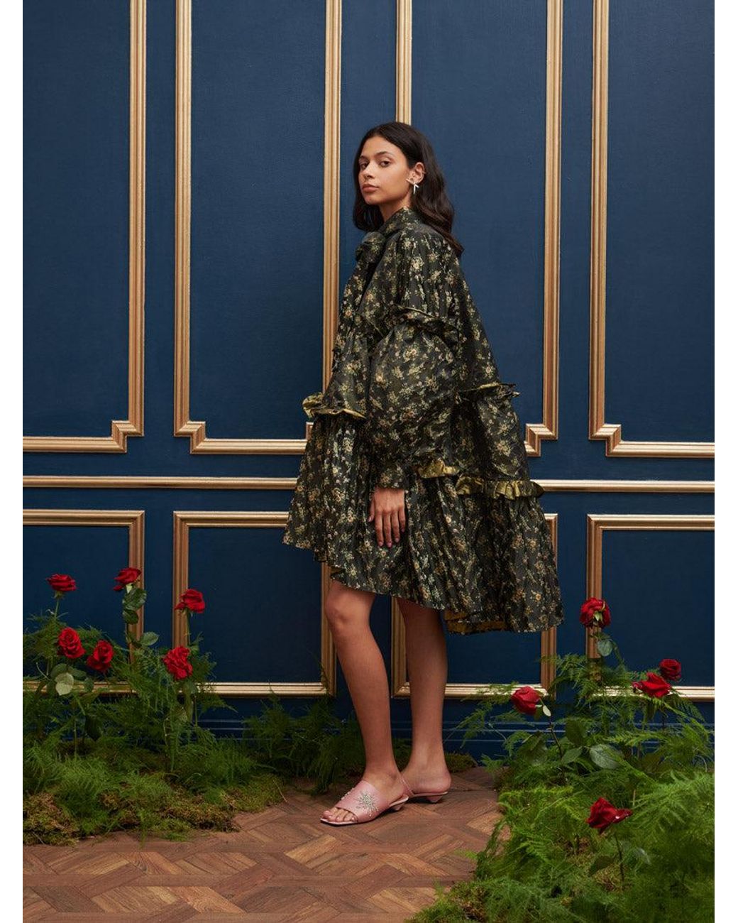 Sister Jane Blue Dream Monarch Floral Jacquard Dress