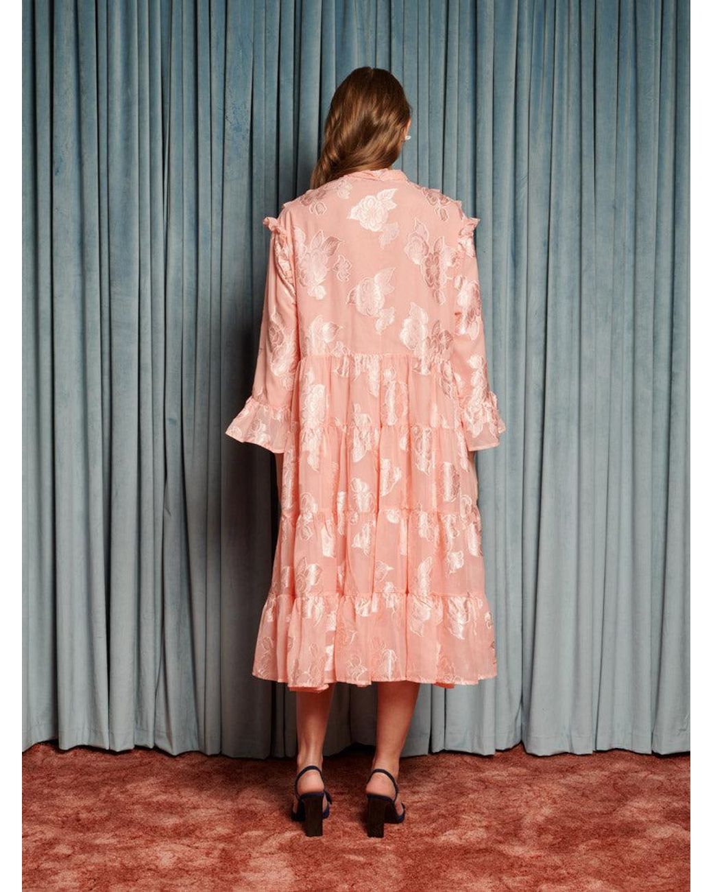 Sister Jane Gray Feature Bloom Midi Dress