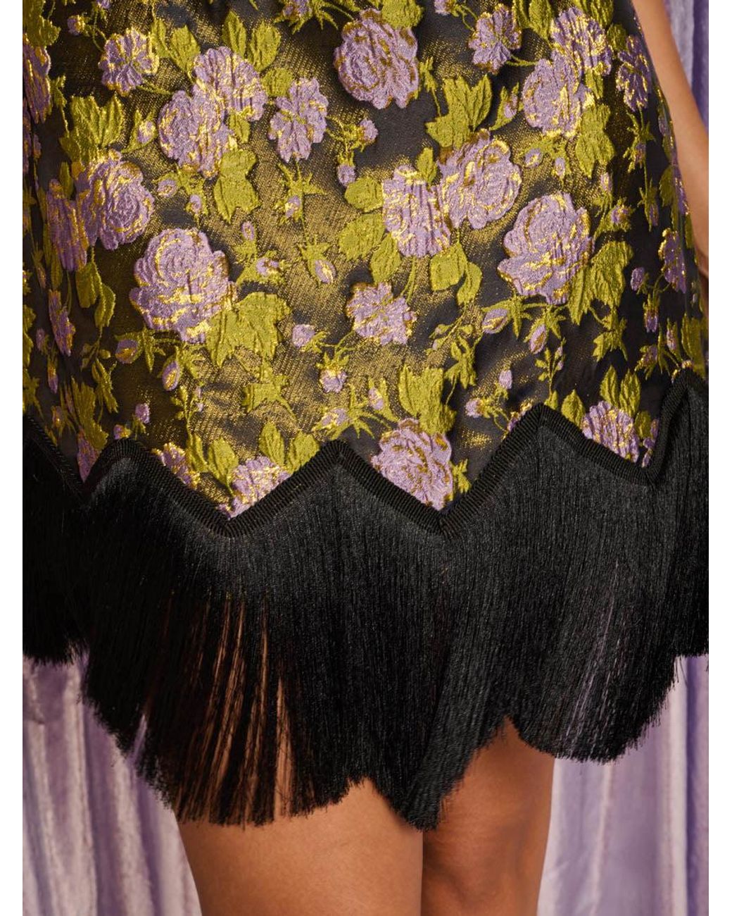 Sister Jane Purple Alexis Jacquard Mini Dress
