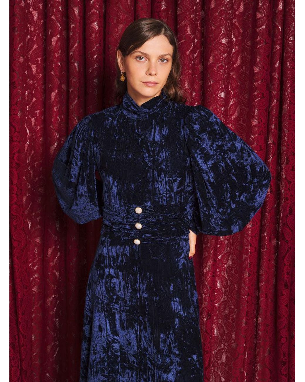 Sister Jane Red Spellbound Velvet Maxi Dress