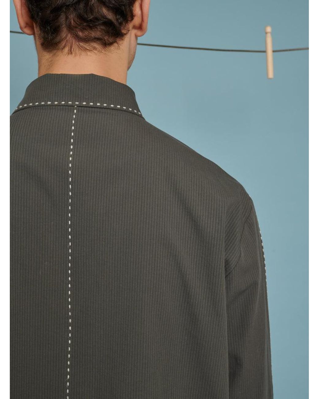 Sister Jane Gray Norma Stitch Detail Shirt