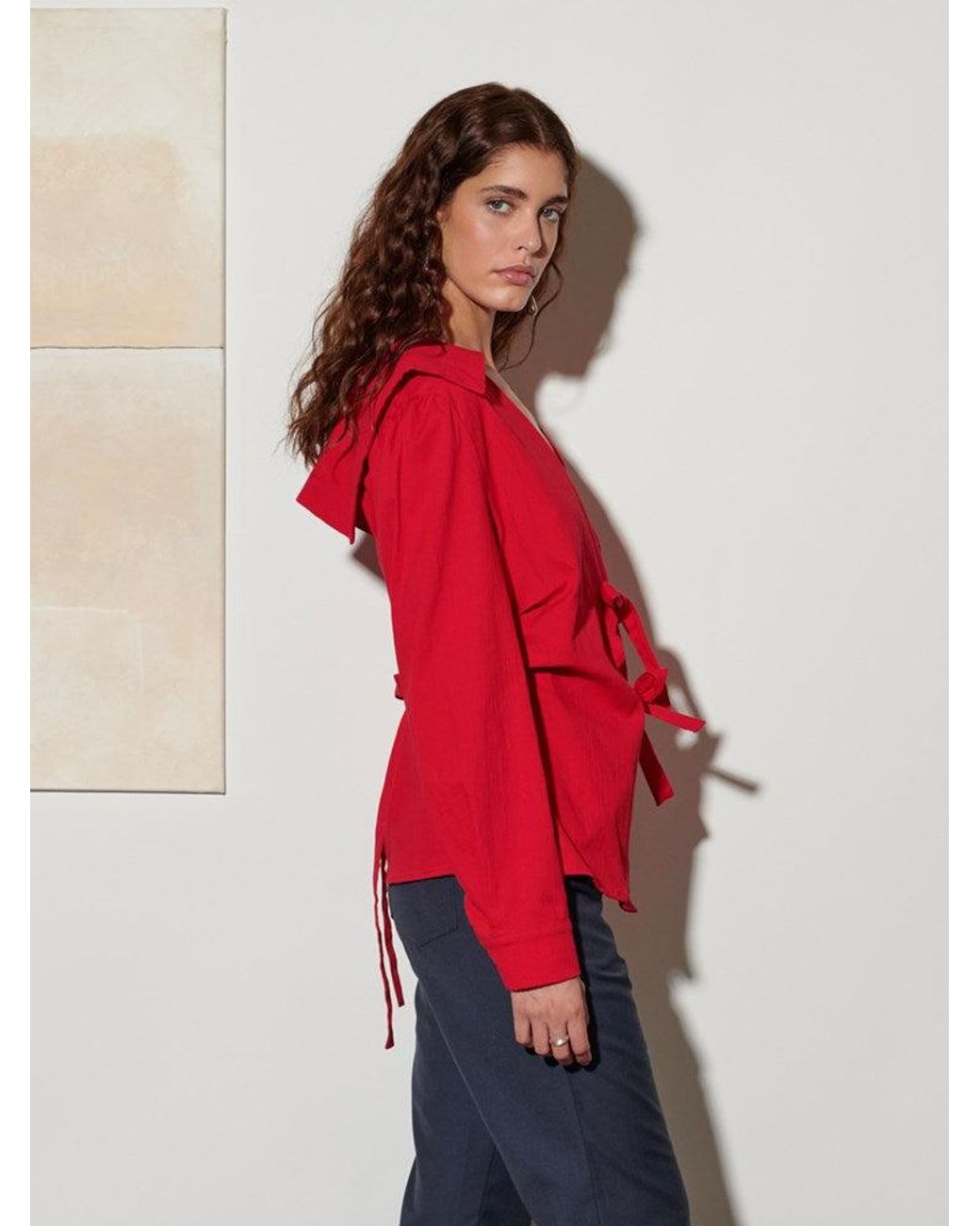 Sister Jane Red Ghospell Julie Wrap Top
