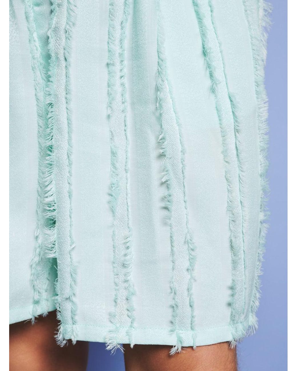 Sister Jane Blue Davy Frayed Bermuda Shorts
