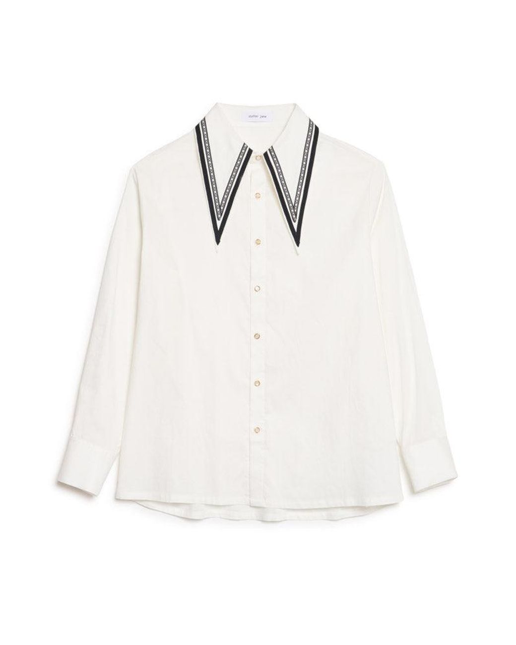 Sister Jane Blue Kostas Trim Shirt