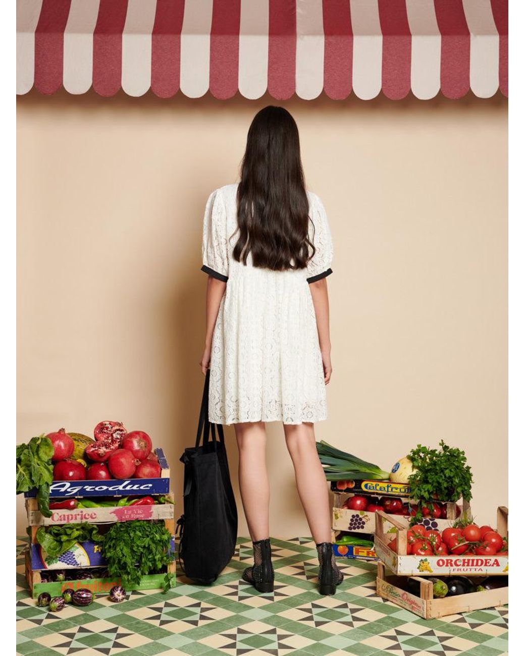 Sister Jane Natural Vanilla Lace Mini Dress