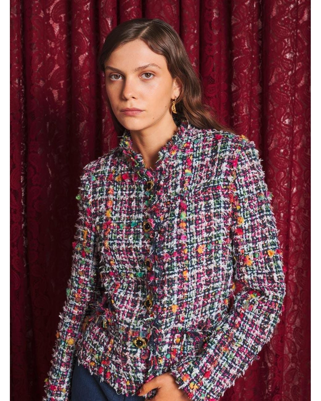 Sister Jane Red Ara Tweed Jacket
