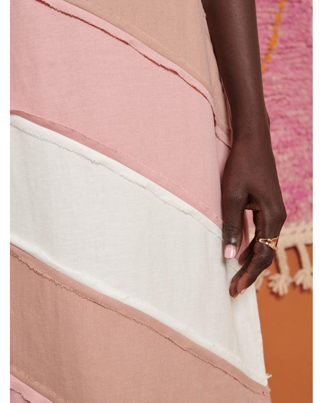 Sister Jane Orange Ghospell Bea Striped Midi Dress