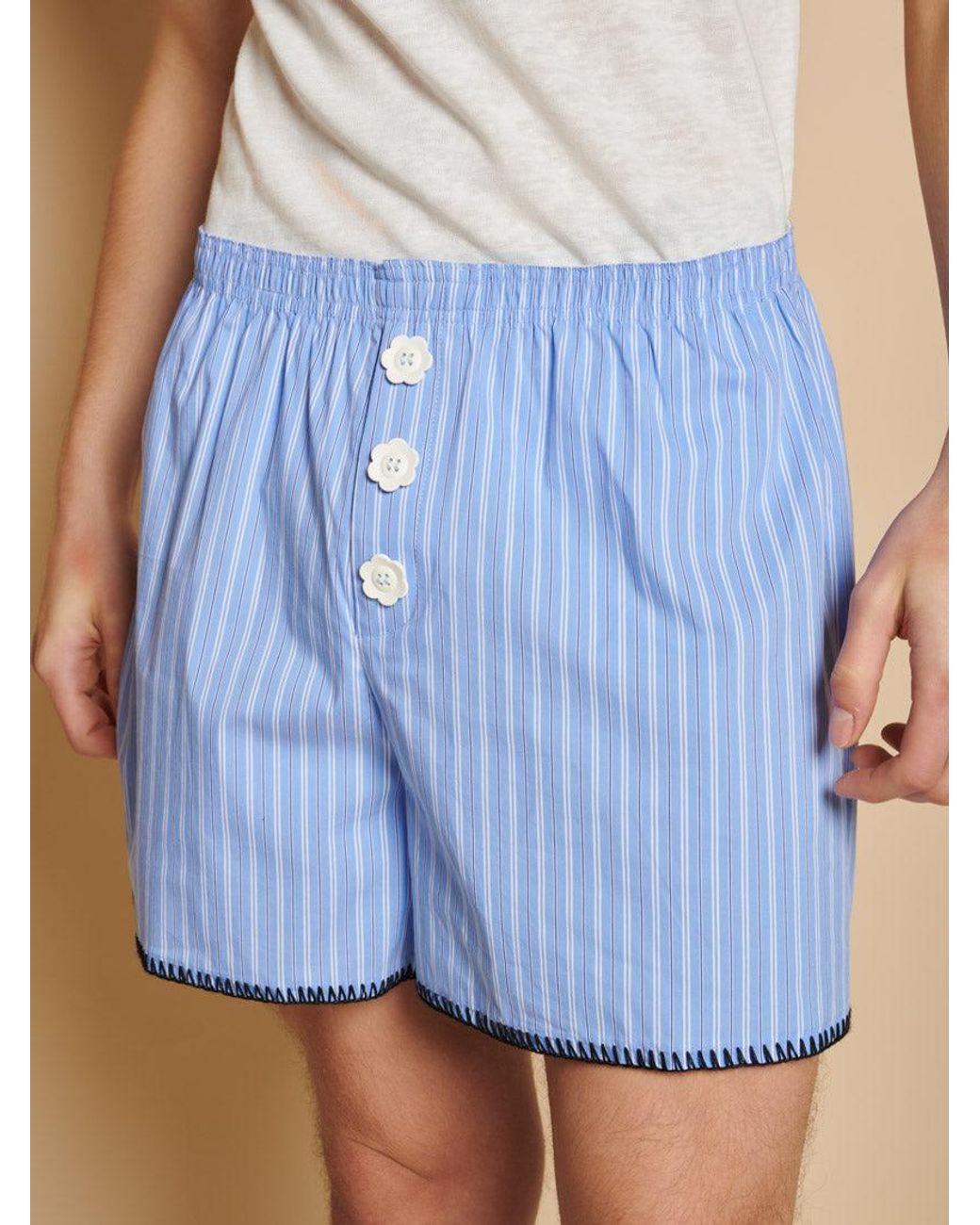 Sister Jane Blue Isak Stripe Shorts