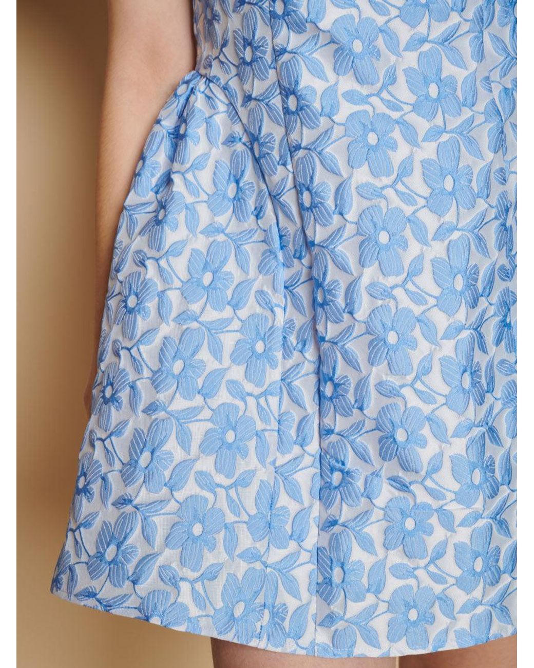 Sister Jane Blue Bilberry Jacquard Mini Dress