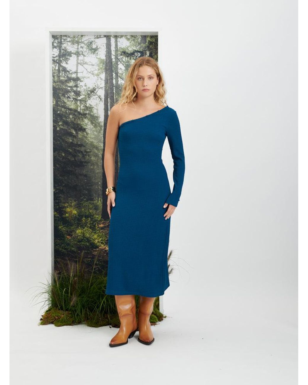 Sister Jane Blue Ghospell Amy Button Up Midi Dress