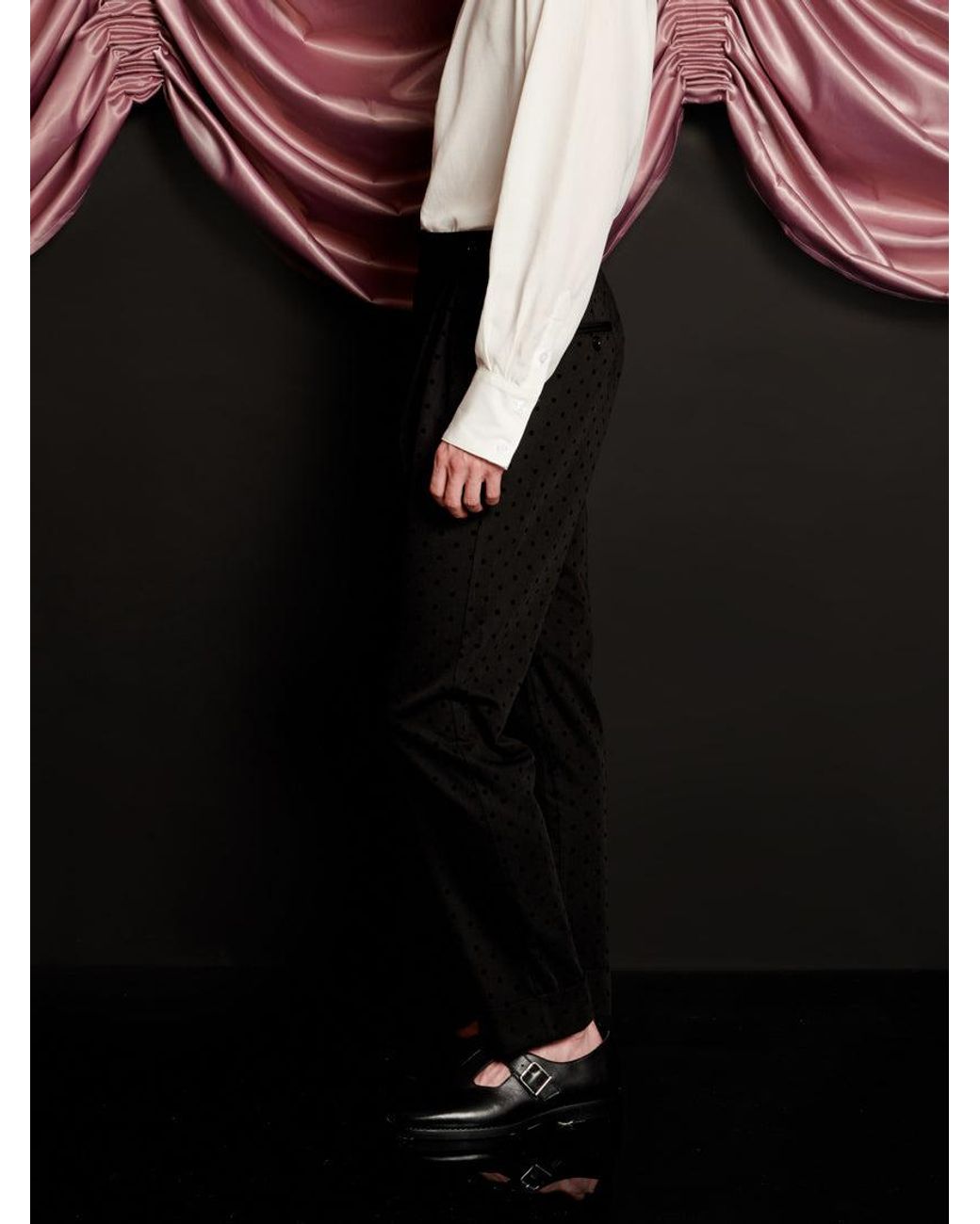 Sister Jane Black Frankie Polka Dot Tailored Trousers