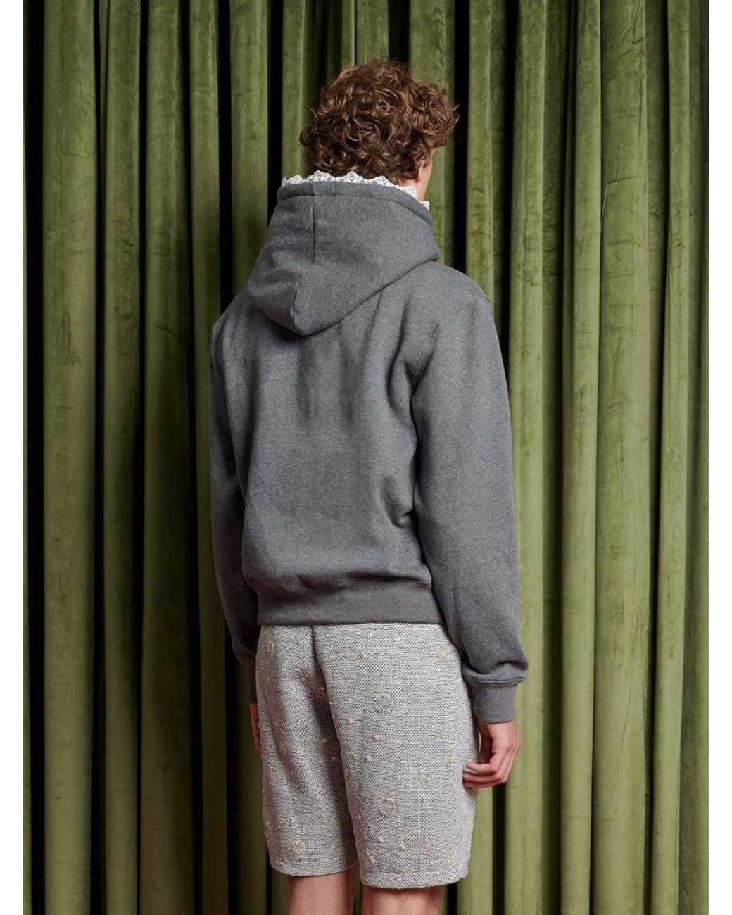 Sister Jane Green Elodie Lace Trim Hoodie