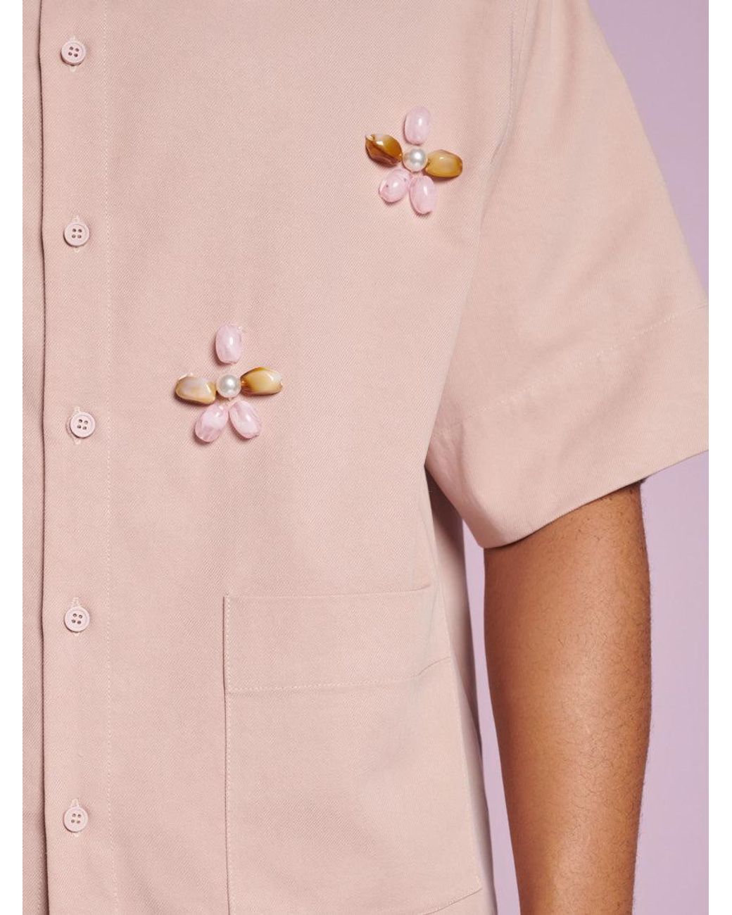 Sister Jane Red Glen Beaded Boxy Shirt