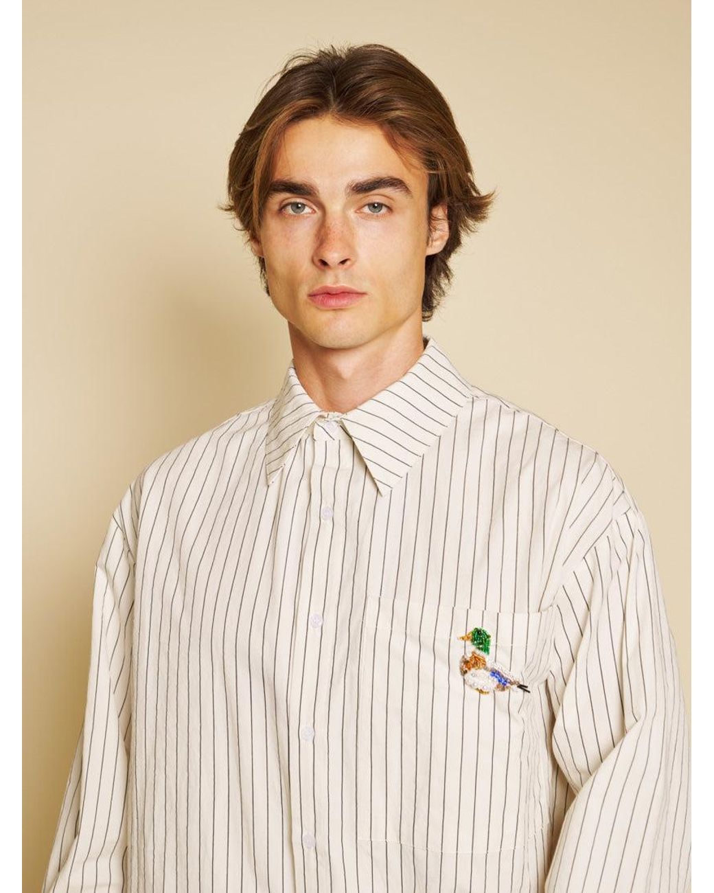 Sister Jane Natural Canard Oversized Shirt