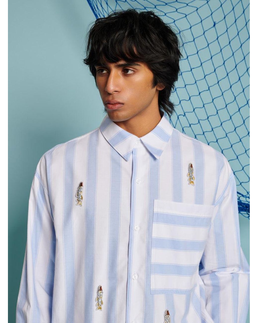 Sister Jane Blue Fisher Stripe Shirt