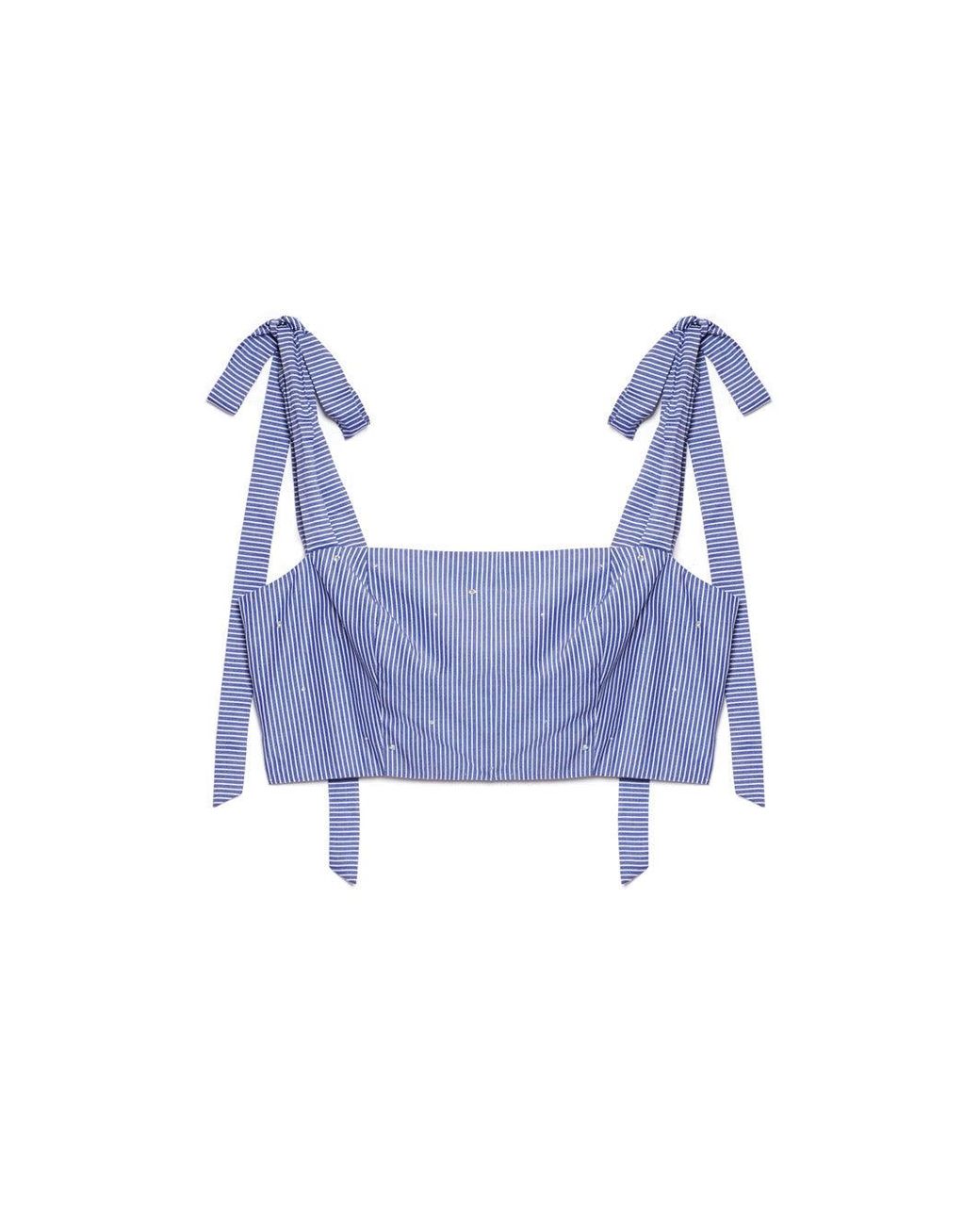 Sister Jane Blue Ivy Stripe Crop Top