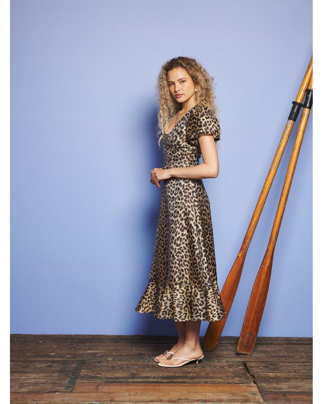 Sister Jane Blue Brooke Jacquard Midi Dress