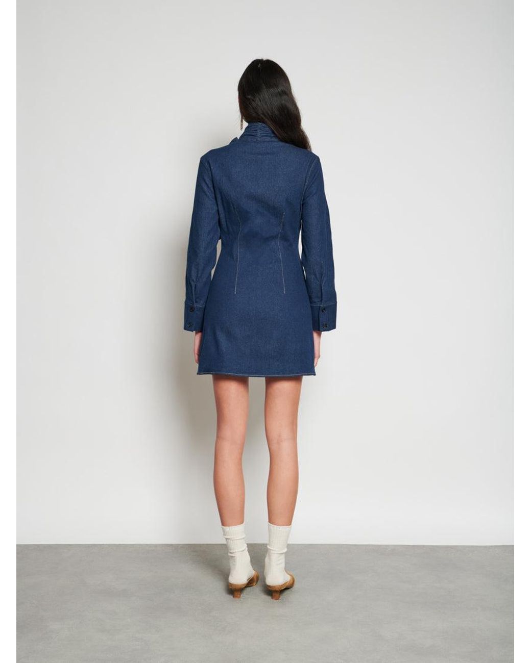 Sister Jane Blue Ghospell Autumn Denim Mini Dress