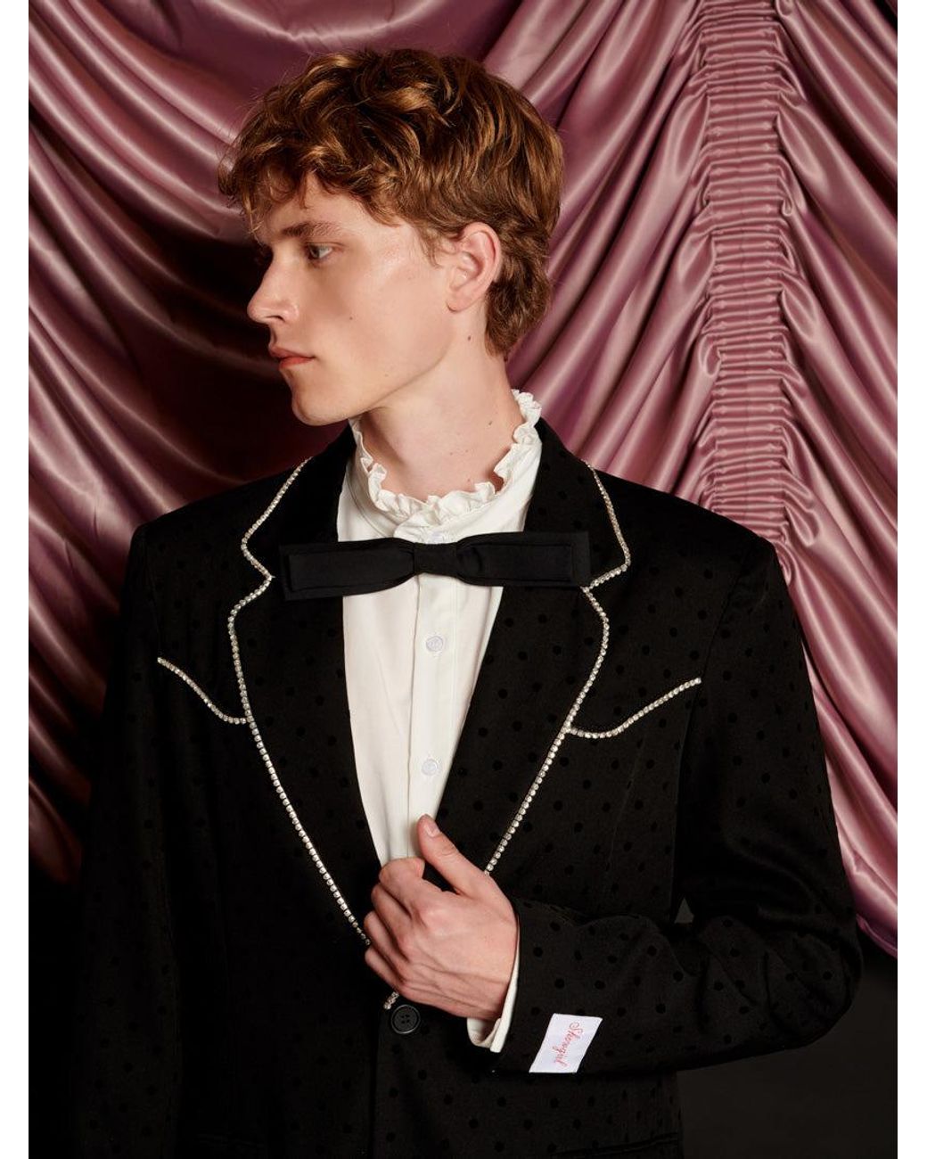 Sister Jane Black Frankie Polka Dot Single Breasted Blazer